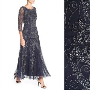 COPY - Pisarro Nights Dark Blue Embellished Gown